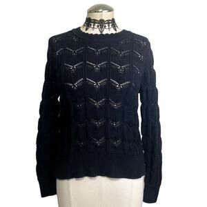 Y2K Gap Cute Chevron Knit Chunky Gothic Grunge Emo Cozy Long Sleeve Sweater